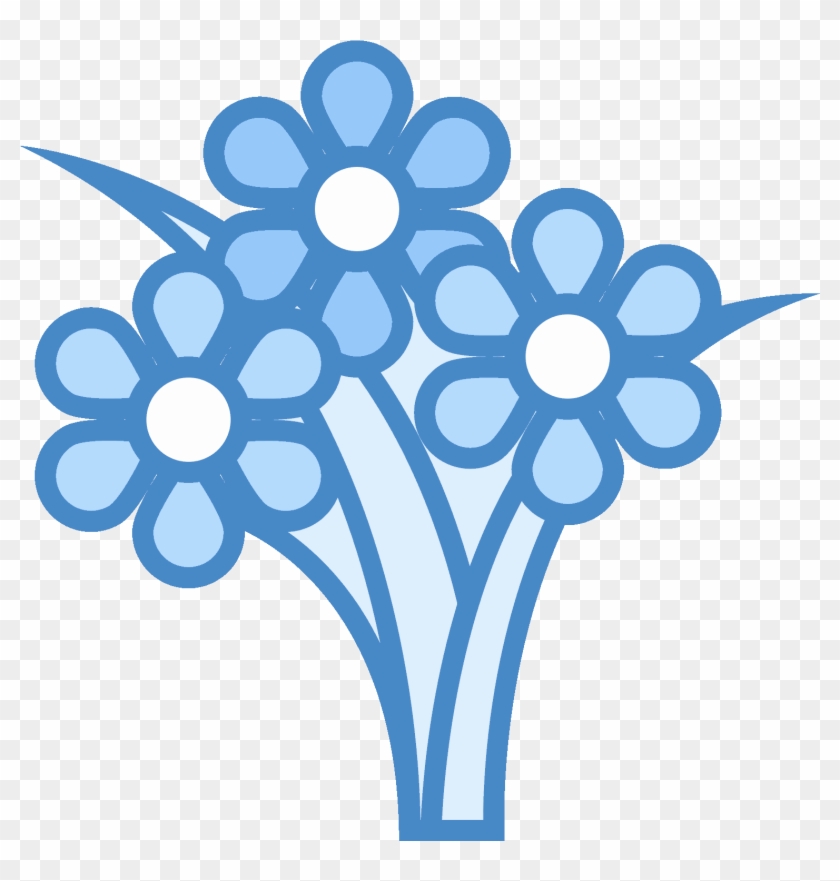 1600 X 1600 5 - Png Blue Flower Icon Clipart #1730220