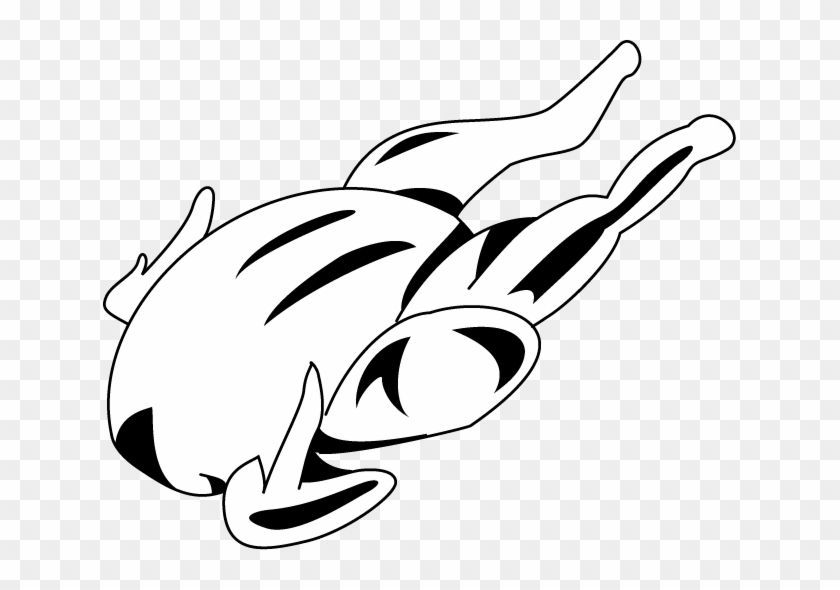 Roast Chicken Steak Black And White Clip Art - Chicken Meat Clipart Black And White - Png Download