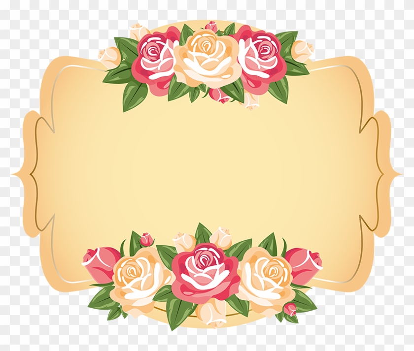Rose Border Clipart - Unicorn Invitation Printable Template - Png Download