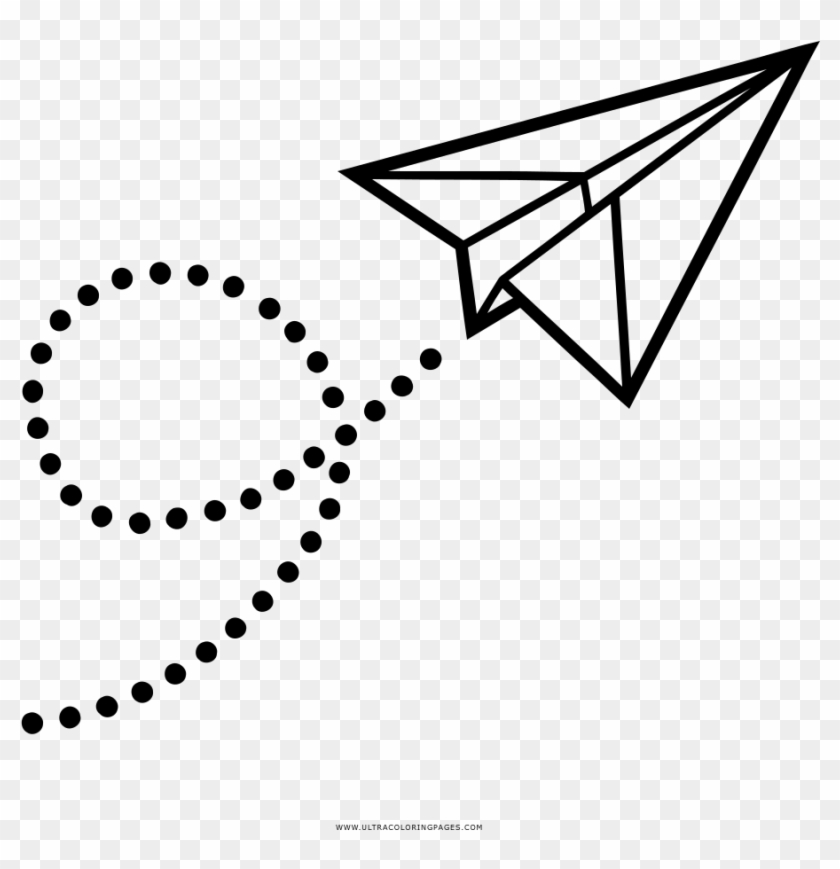 Avion De Papel Dibujo Png - Dibujo Avión De Papel Clipart