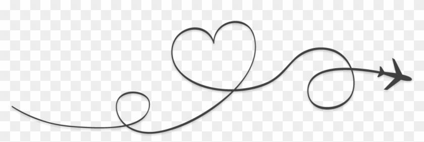 Avion Trace Coeur Coeur Trace Clipart Pikpng
