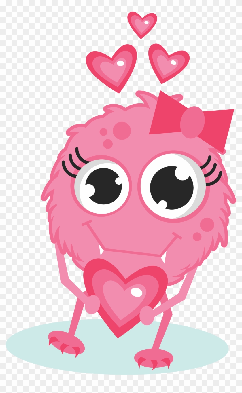 Googly Eye Valentine Monster Clipart - Valentines Day Clip Art Monsters - Png Download