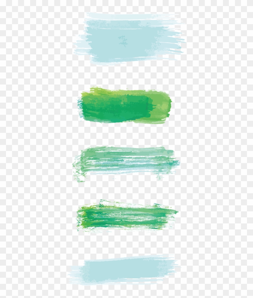 Colour Brush Stroke Png - Pastel Green Strokes Clipart