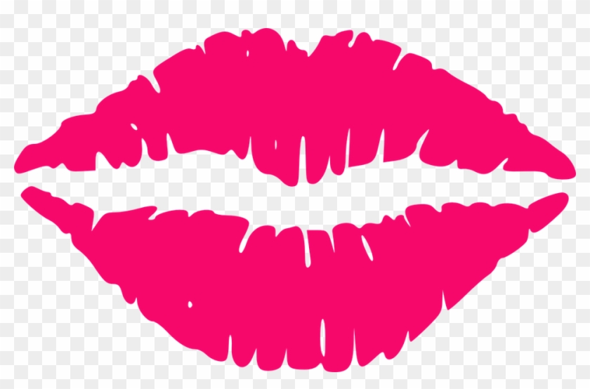Lips Kiss Print Pink Alluring Love Letter - Lips Clip Art - Png Download
