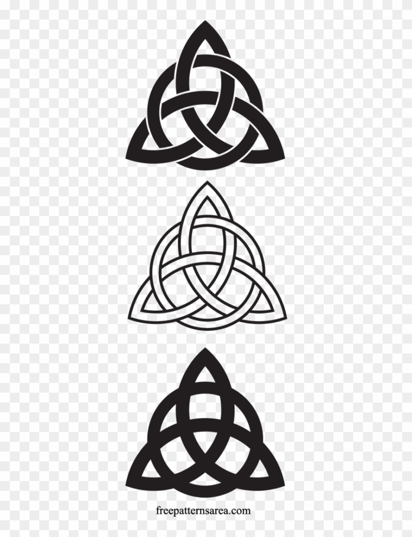 Celtic Trinity Knot Charmed Symbol Patterns - Charmed Triquetra Tattoo Design Clipart #1734049