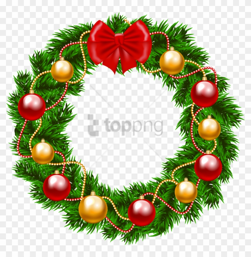 Free Png Christmas Wreath Png Image With Transparent - Christmas Wreath Clipart Free
