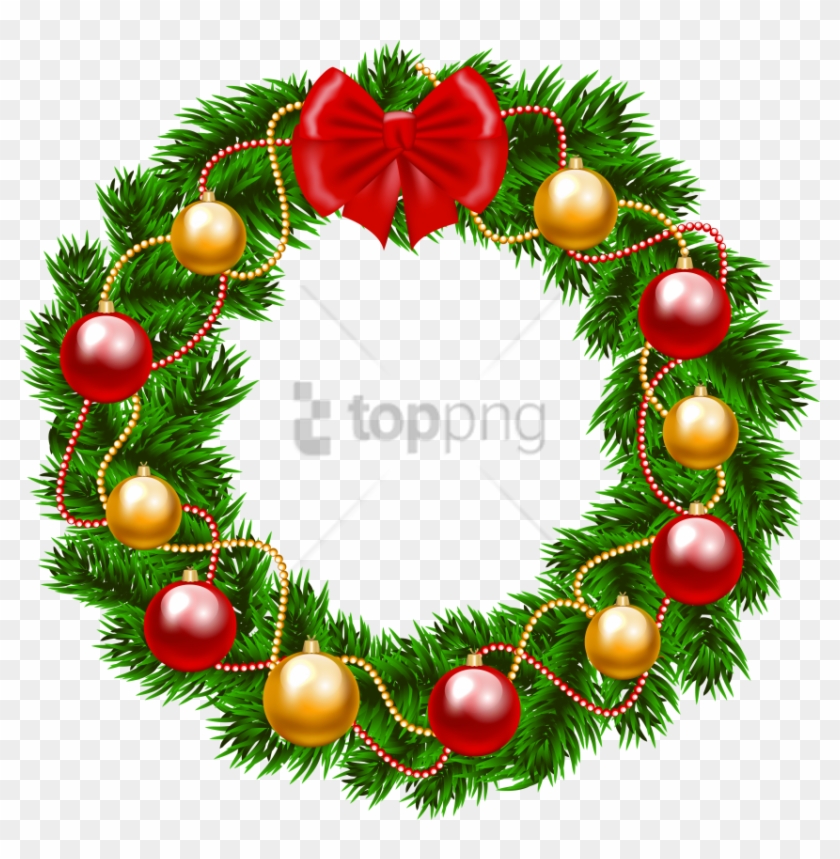 Free Png Christmas Wreath Png Image With Transparent - Christmas Wreath Clipart Free #1734093