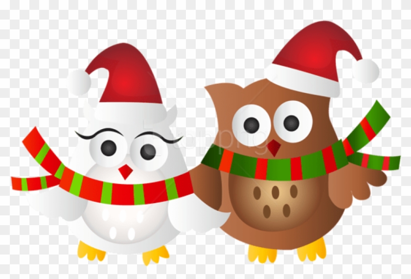 Christmas Owls Transparent Png - Christmas Owls Clipart #1735006