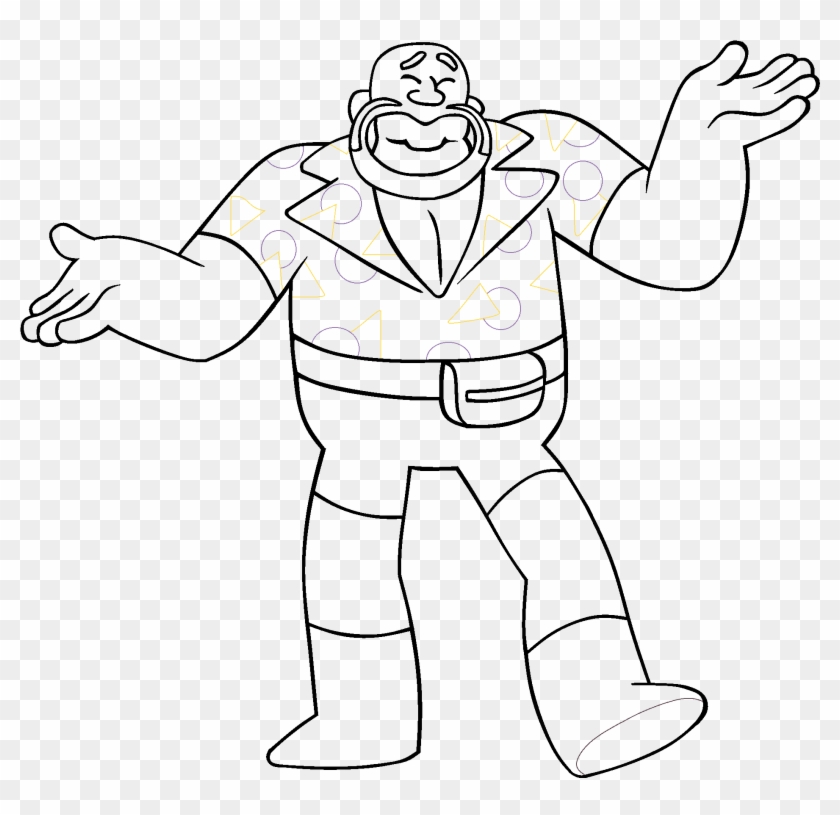 Mr Smiley Lines - Standing Clipart #1735308