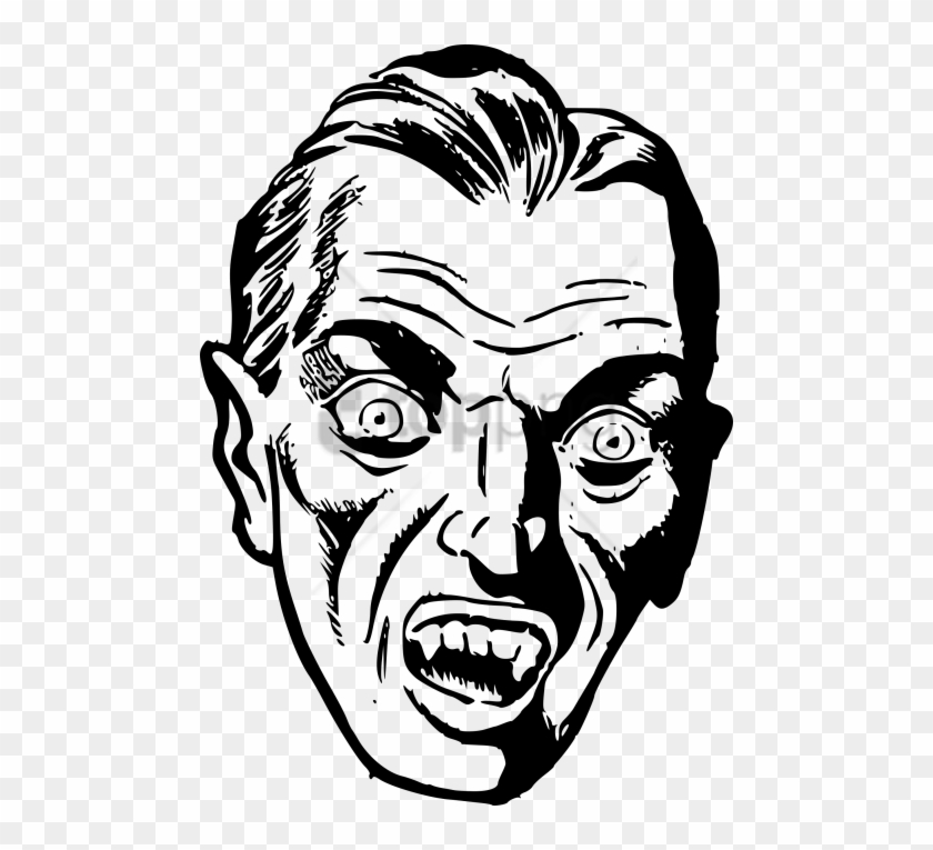 Download Vampire Png Images Background - Count Dracula Face Drawing Clipart #1735541