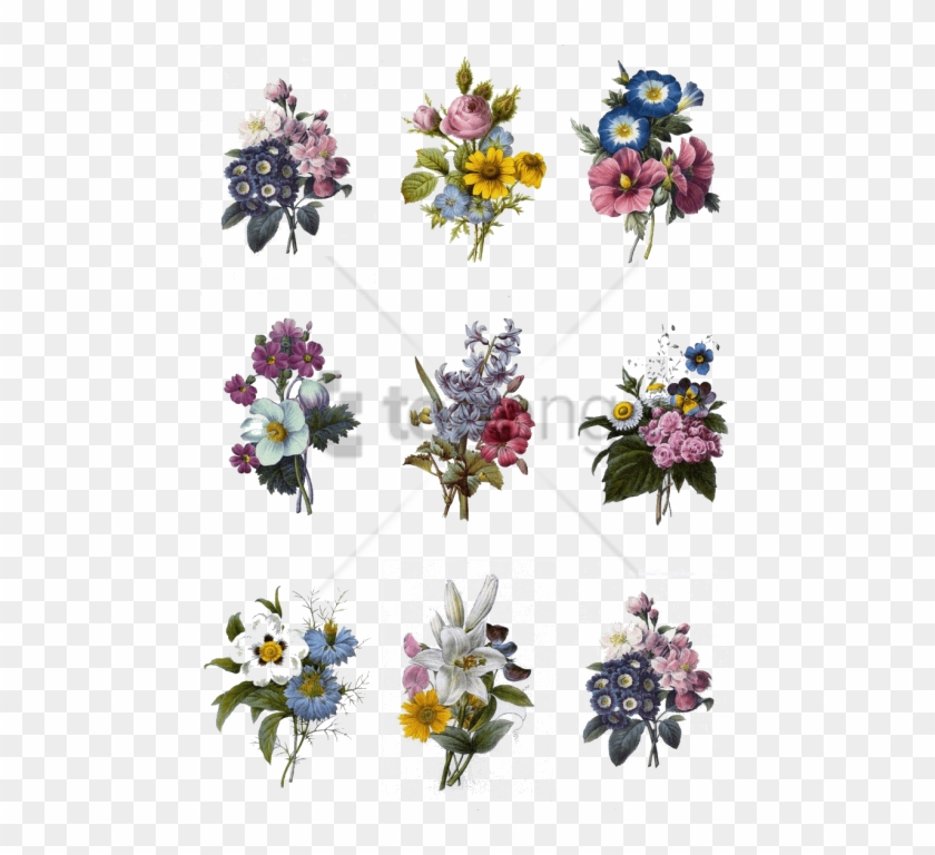 Free Png Colorful Flowers Tattoo Designs Png Image - Bouquet Flower Tattoo Clipart
