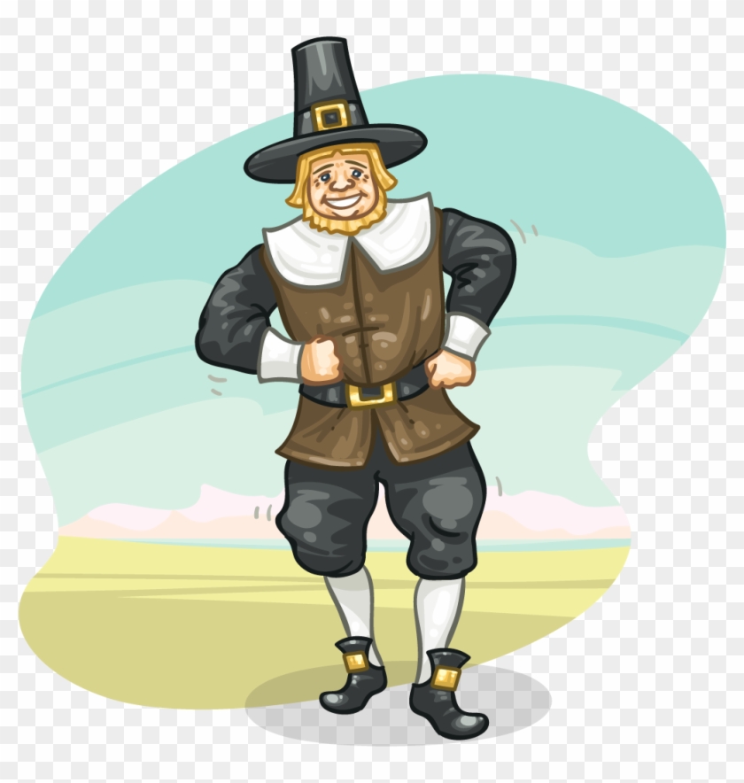 Pilgrim - Cartoon Clipart