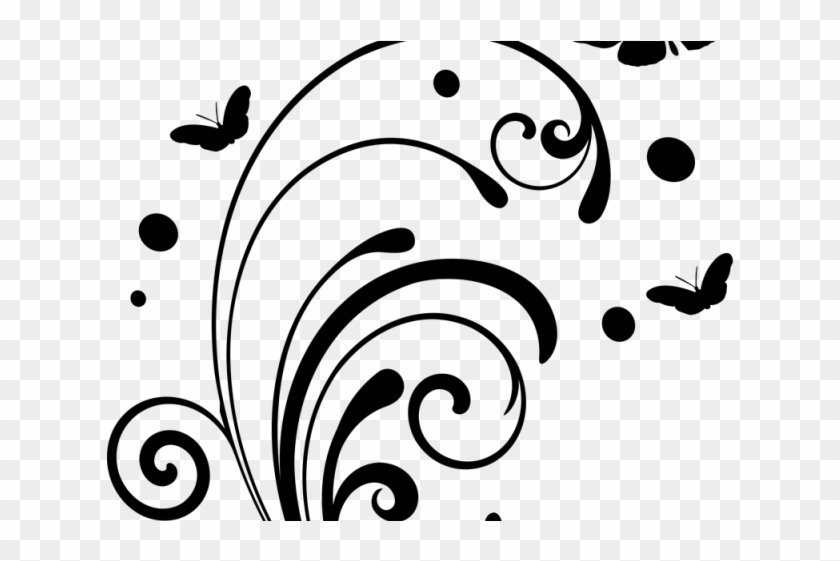 Curly Clipart Decorative Swirl - Floral Swirl Png Transparent #1736576
