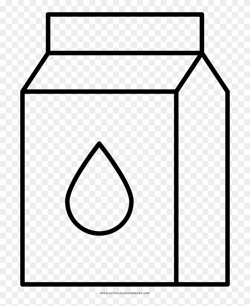 Milk Carton Png Black And White - Line Art Clipart #1736877
