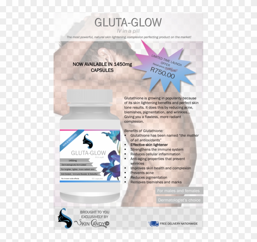 Gluta-glow Iv In A Pill - Flyer Clipart #1737189