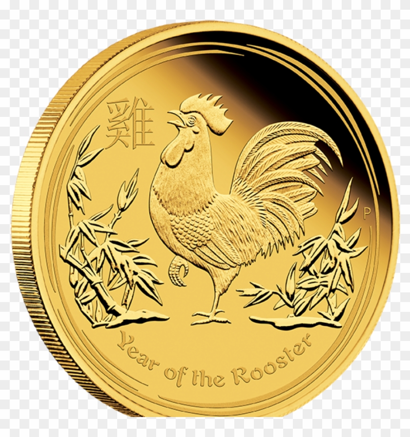 Year Of The Rooster Gold Coin - Rooster Gold Coin 2017 Clipart #1737357