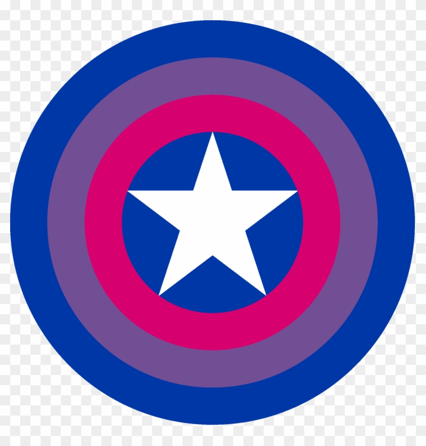 My Art Fanart Captain America Bisexual Trans Marvel - Captain America Bi Shield Clipart