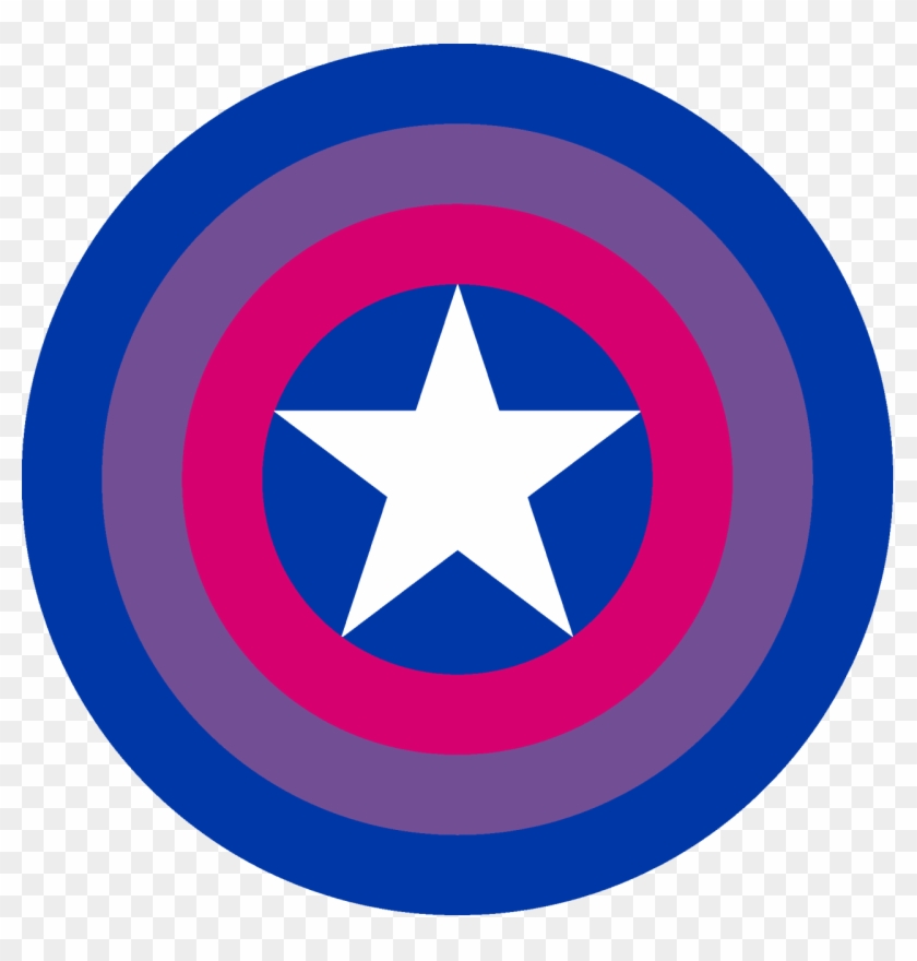 My Art Fanart Captain America Bisexual Trans Marvel - Captain America Bi Shield Clipart #1737700