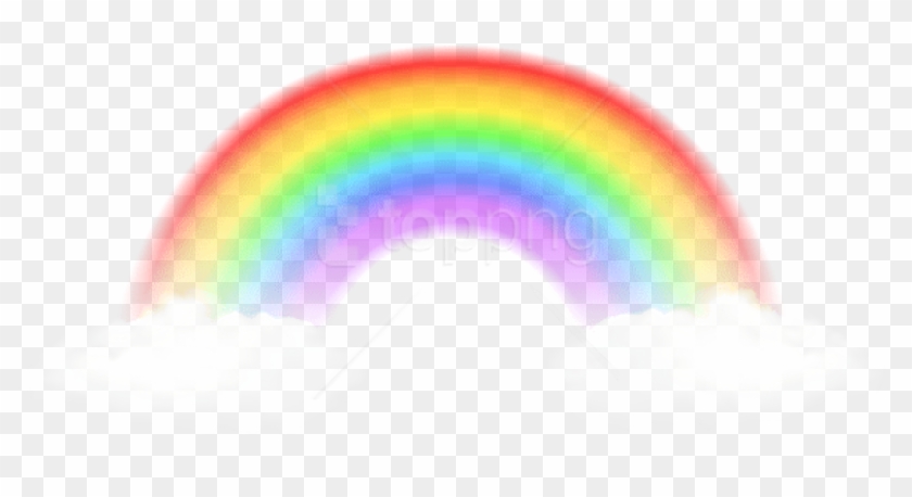 Free Png Download Rainbow With Clouds Transparent Png - Rainbows Clipart #1737983