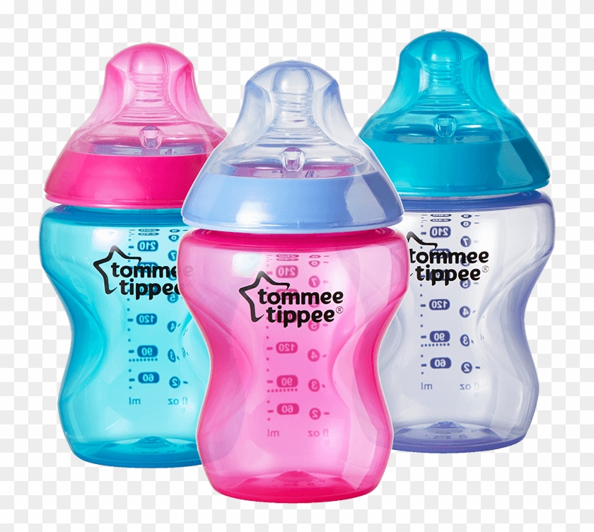 Original Feeding Bottle 9oz Pink Decoration 3 Pack - Tommee Tippee Colour Bottles Clipart