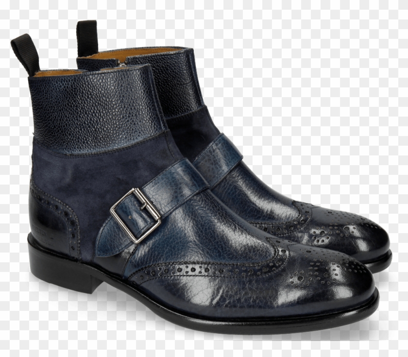 Ankle Boots Patrick 12 Navy Lima Night Blue Scotch - Biker Boots Met Gespen Clipart