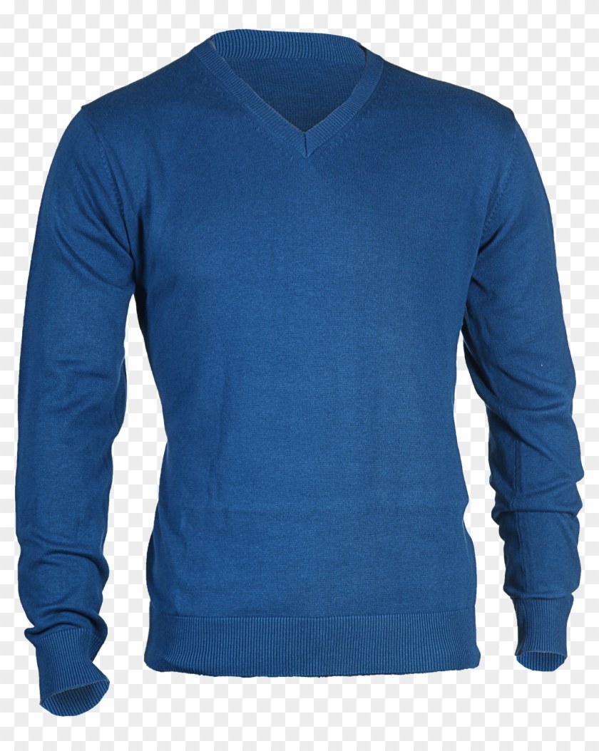 Men's V Neck Pullover - Long-sleeved T-shirt Clipart