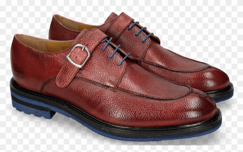 Derby Shoes Trevor 13 Scotch Grain Rich Red Crip Blue - Melvin & Hamilton Clipart #1739599