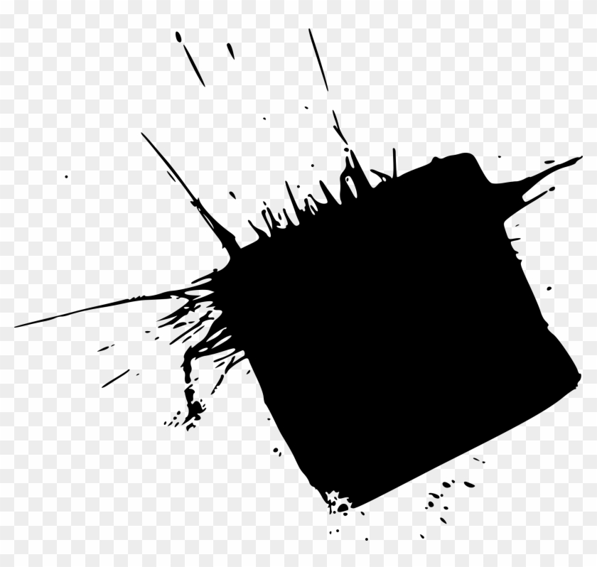 6 Grunge Square Stamp Splatter Transparent - Illustration Clipart #1739649