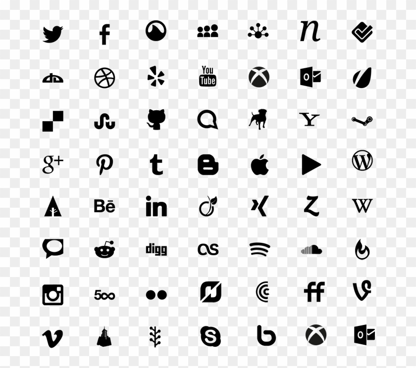 A Social Icons Font - Social Icons Font Awesome Png Clipart #1739722