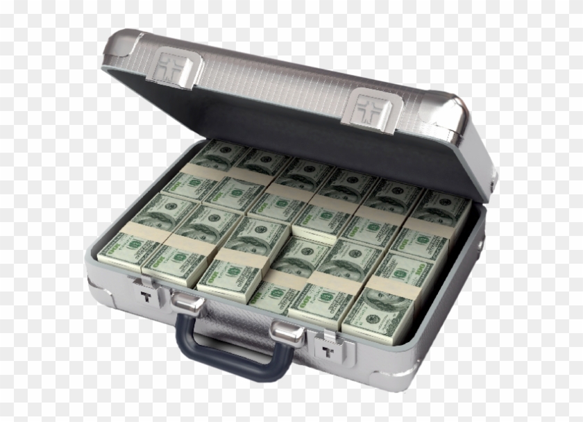 Cash In A Briefcase - Suitcase Of Money Png Clipart #1740090