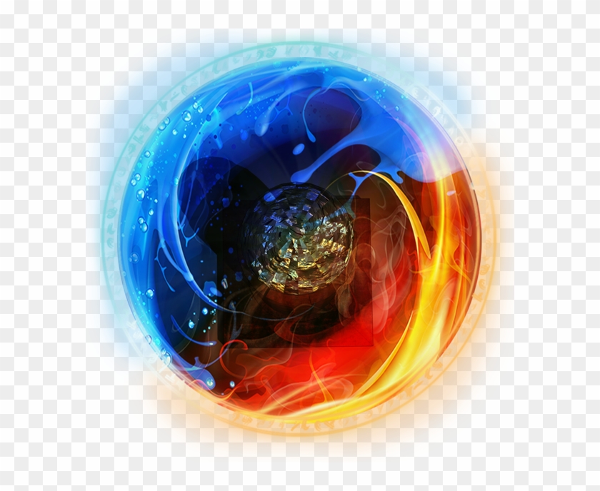 Magic Sphere Fw - Fire And Ice Orb Clipart #1740271