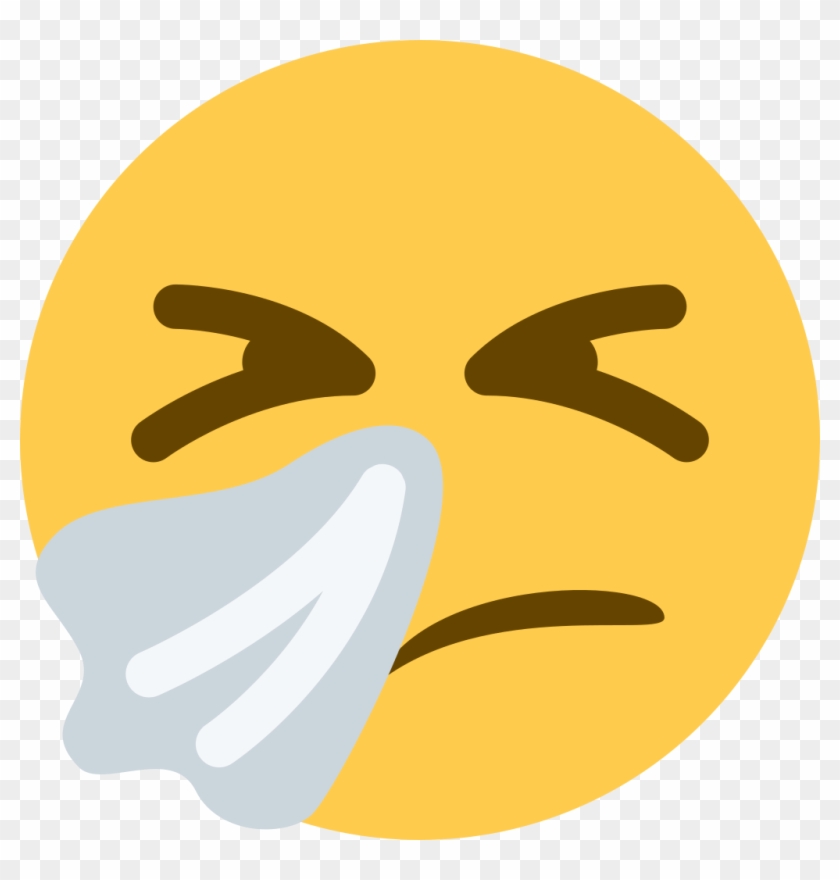 Emoji Sick Clip Art - Sneeze Face Emoji - Png Download #1740363