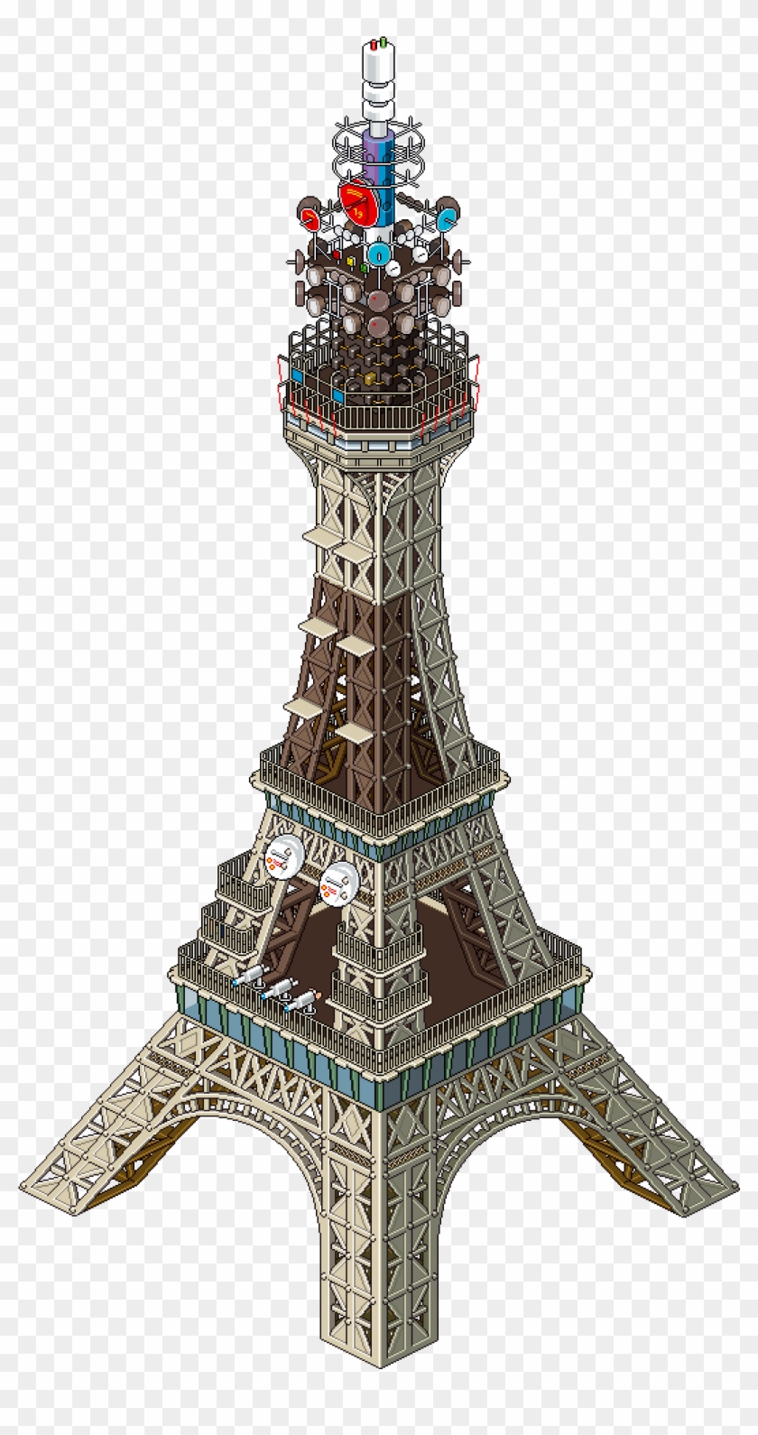 Pt Paris Eiffeltowersmaller 17k - Eiffel Tower Isometric View Clipart #1740399