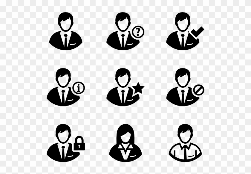 Rounded Users Set Clipart