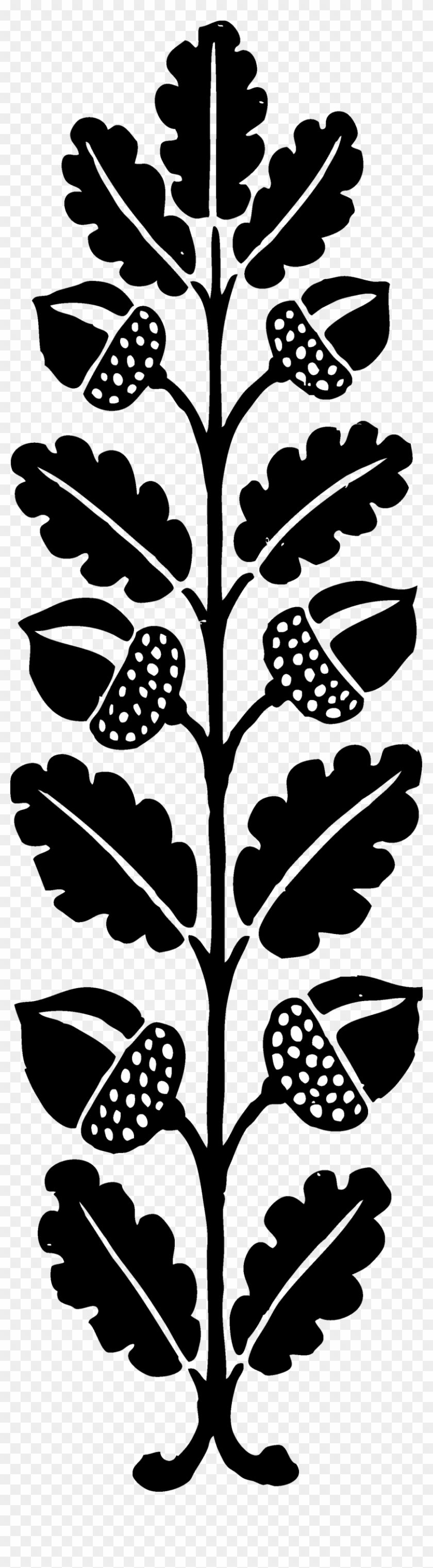 Vintage Acorn Decoration Free Clip Art - Clip Art - Png Download