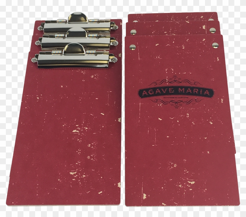 Red Distressed Clipboard Menu W/logo - Roof Rack - Png Download