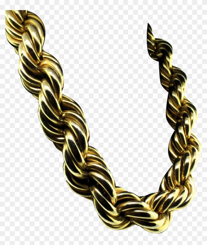 Vector Transparent Library Necklace Jewellery Gold - Massive Gold Rope Chain Clipart