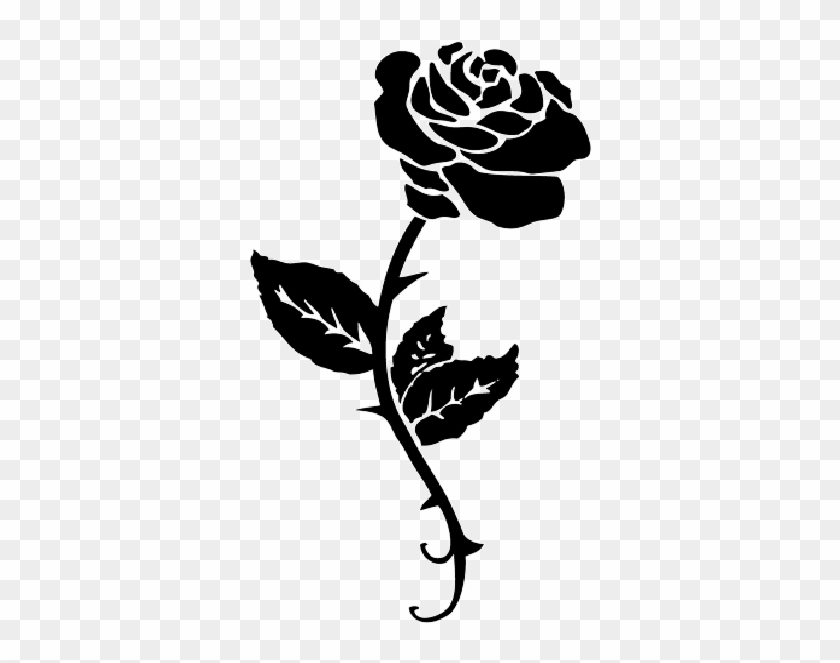 Black Rose Tattoo - Transparent Rose Tattoo Png Clipart