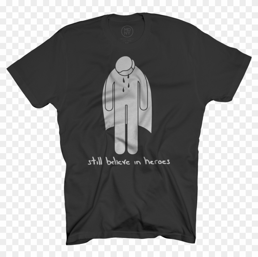 Crying Hero Black T-shirt $25 - Active Shirt Clipart #1742941