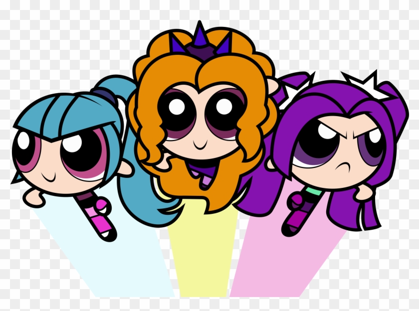 Powerdazzlings Girls By Mit-boy - My Little Pony Dazzlings Powerpuff Girls Clipart