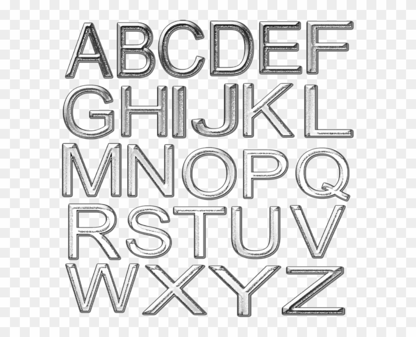 Chrome-alphabet - Silver Alphabet Chrome Png Clipart