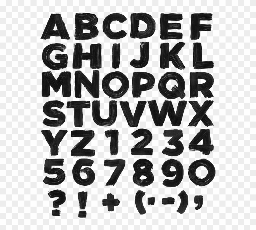 Paints Black Font - Transparent Extravagant Alphabet Png Clipart