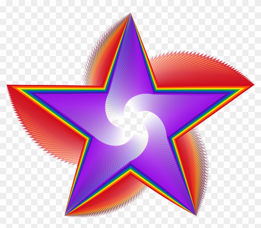 This Free Icons Png Design Of Turbulent Rainbow Star Clipart