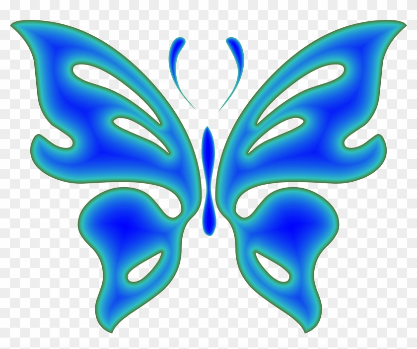 This Free Icons Png Design Of Blue Radiative Butterfly Clipart #1744548