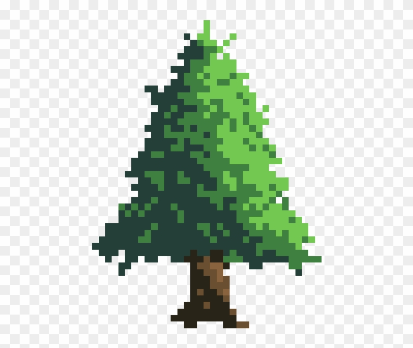 Pixel Tree Png - Pine Tree Pixel Png Clipart