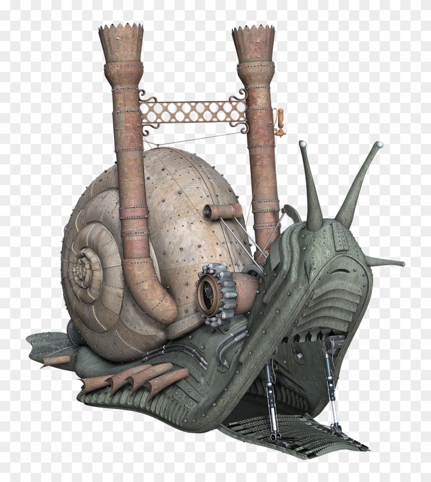 Snail Fantasy Steam Pank Png Image - Snail Clipart #1744816