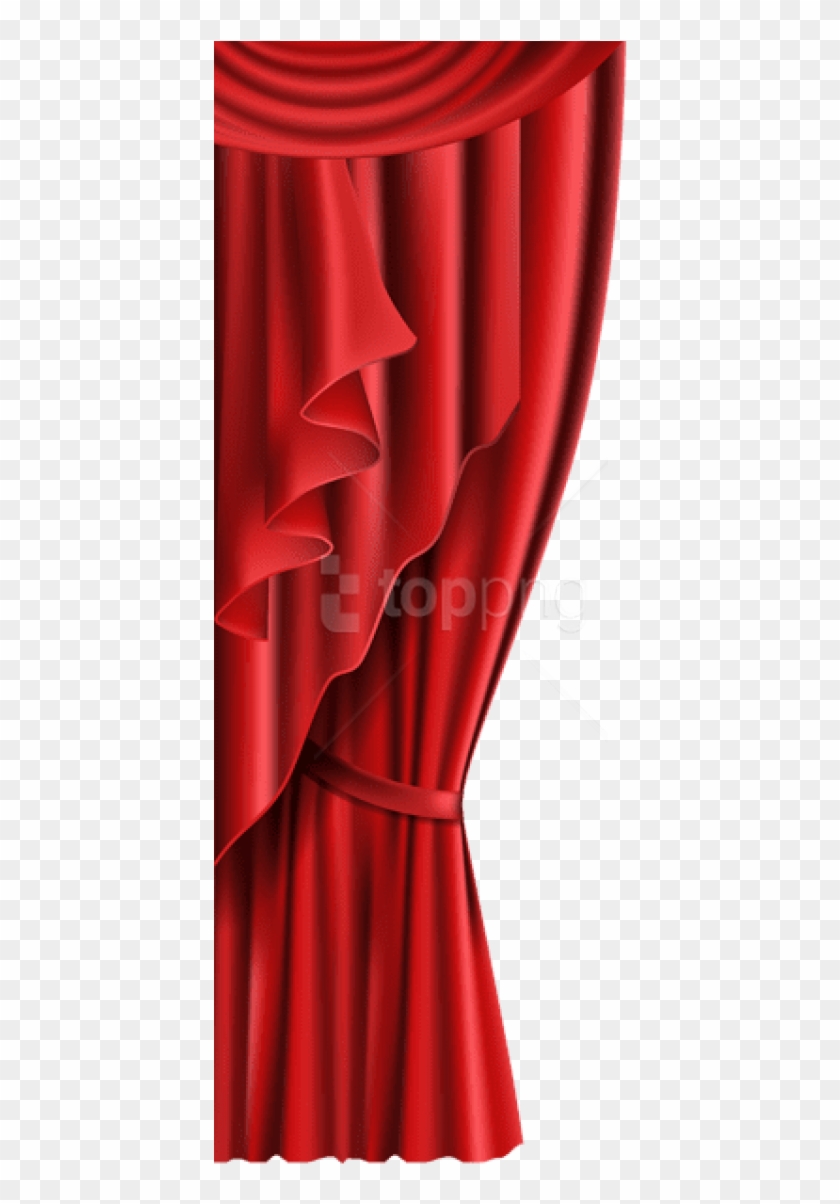 Curtain Red Transparent Png - Curtains Blue Png Clipart #1744959