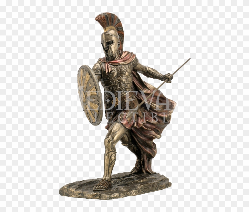 Achilles With Spear And Shield Statue - Lakshmi Statue Clipart