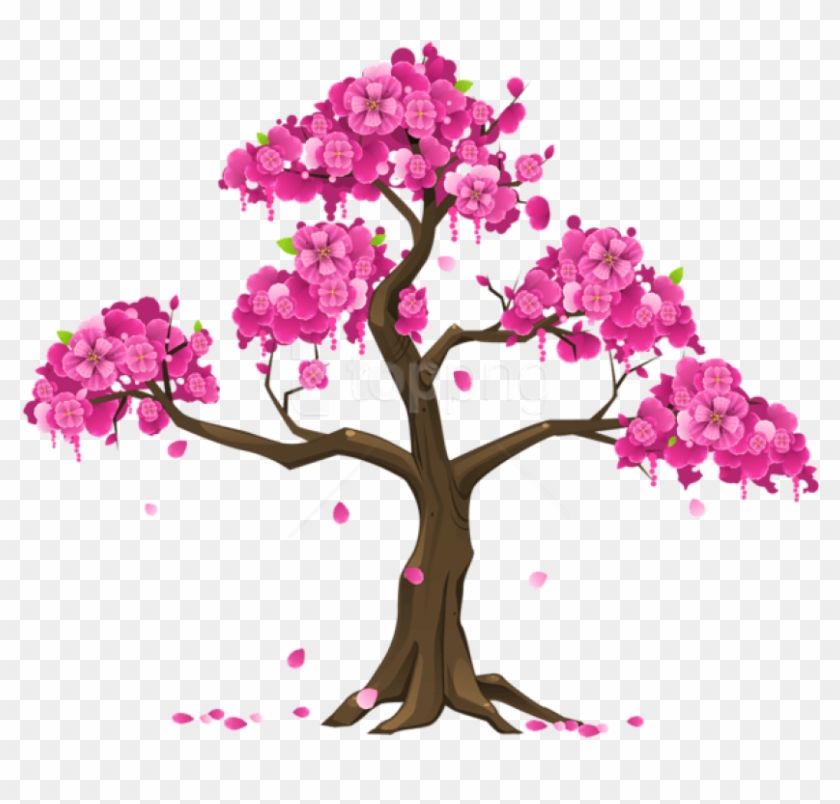 Free Png Download Pink Tree Png Images Background Png - Cherry Blossom Tree Clipart Transparent Png