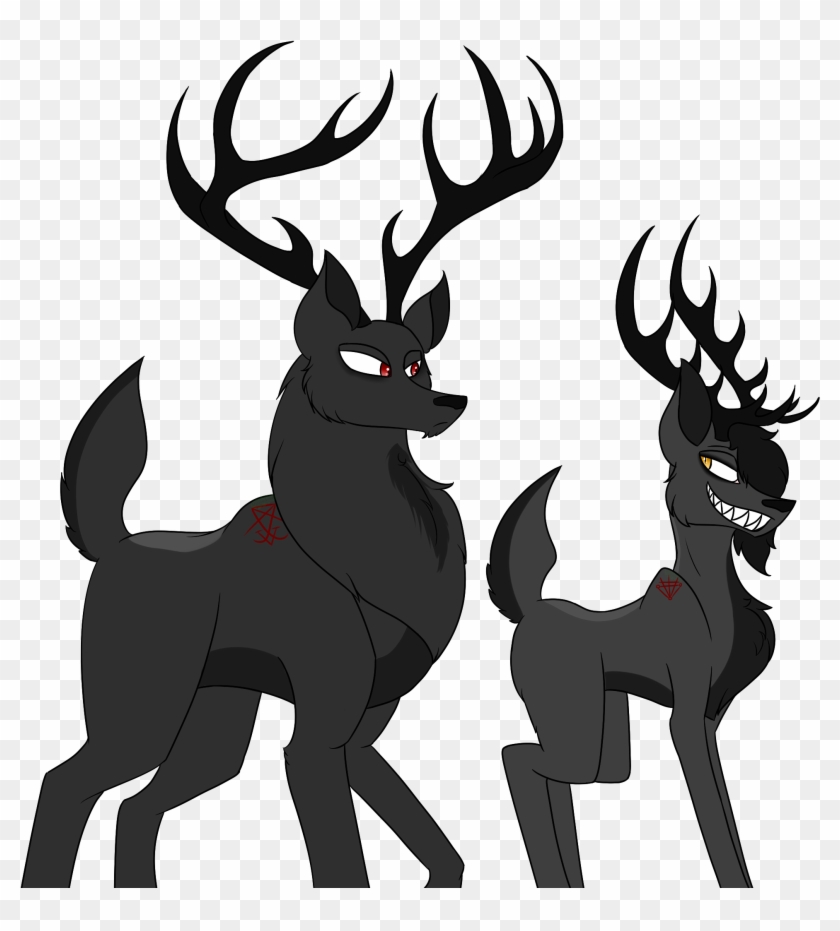 Deer Satan And Gabriel By Vivivihrea On - Satan Deer Clipart